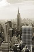 Tapety - Nice Wall Manhattan panorama sepia fototapeta FS0303 - miniaturka - grafika 1