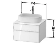Szafki łazienkowe - Duravit Zencha Szafka podumywalkowa wisząca 65x55 cm biała ZE4820064840000 - miniaturka - grafika 1
