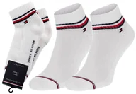 Skarpetki męskie - TOMMY HILFIGER MĘSKIE SKARPETY SKARPETKI STOPKI 2P WHITE 100001094 300 - Rozmiar: 39-42 - miniaturka - grafika 1