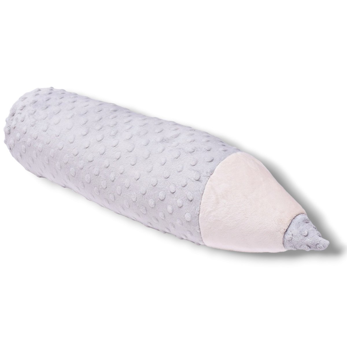 Kredka pluszowa zagłówek długa poduszka ochraniacz szara