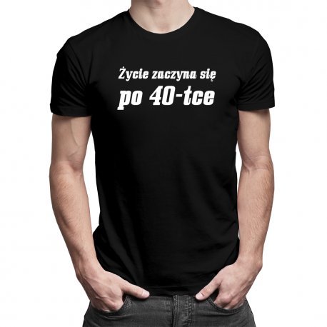 Koszulkowy, Koszulka męska, Życie zaczyna się po 40-tce, rozmiar XXL