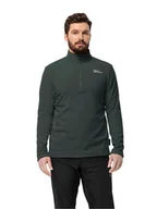 Odzież trekkingowa męska - Jack Wolfskin Bluza polarowa "Taunus" w kolorze zielonym - miniaturka - grafika 1