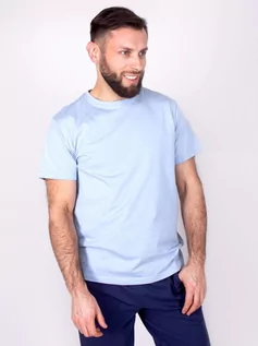 Koszulki męskie - Podkoszulka t-shirt bawełniany męski jasny szary gładki  XXL - YOCLUB - grafika 1