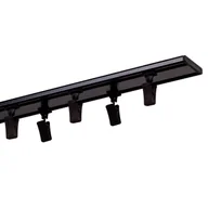 Akcesoria do wystroju okien - Szyna sufitowa 2-torowa Slim 300 cm czarna aluminiowa z akcesoriami Mardom - miniaturka - grafika 1