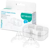 Akcesoria do karmienia - Babyono Silikonowe Osłonki Na Piersi W Etui Rozmiar M - miniaturka - grafika 1