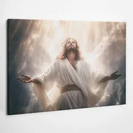 Ikony i obrazy sakralne - Ilustracja Jezusa Chrystusa - obraz polycanvas, 100x70 - miniaturka - grafika 1