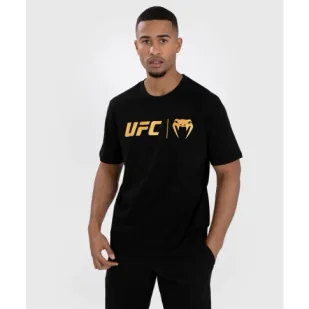 UFC Venum T-Shirt Koszulka Classic Black/Gold - Koszulki sportowe męskie - miniaturka - grafika 1