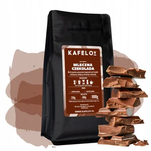 Kawa ziarnista smakowa 500 g Mleczna Czekolada arabika świeżo palona - Cappuccino i kawy smakowe - miniaturka - grafika 1