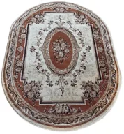 Dywany - Klasyczny brązowy dywan owalny Z1-E95 - miniaturka - grafika 1