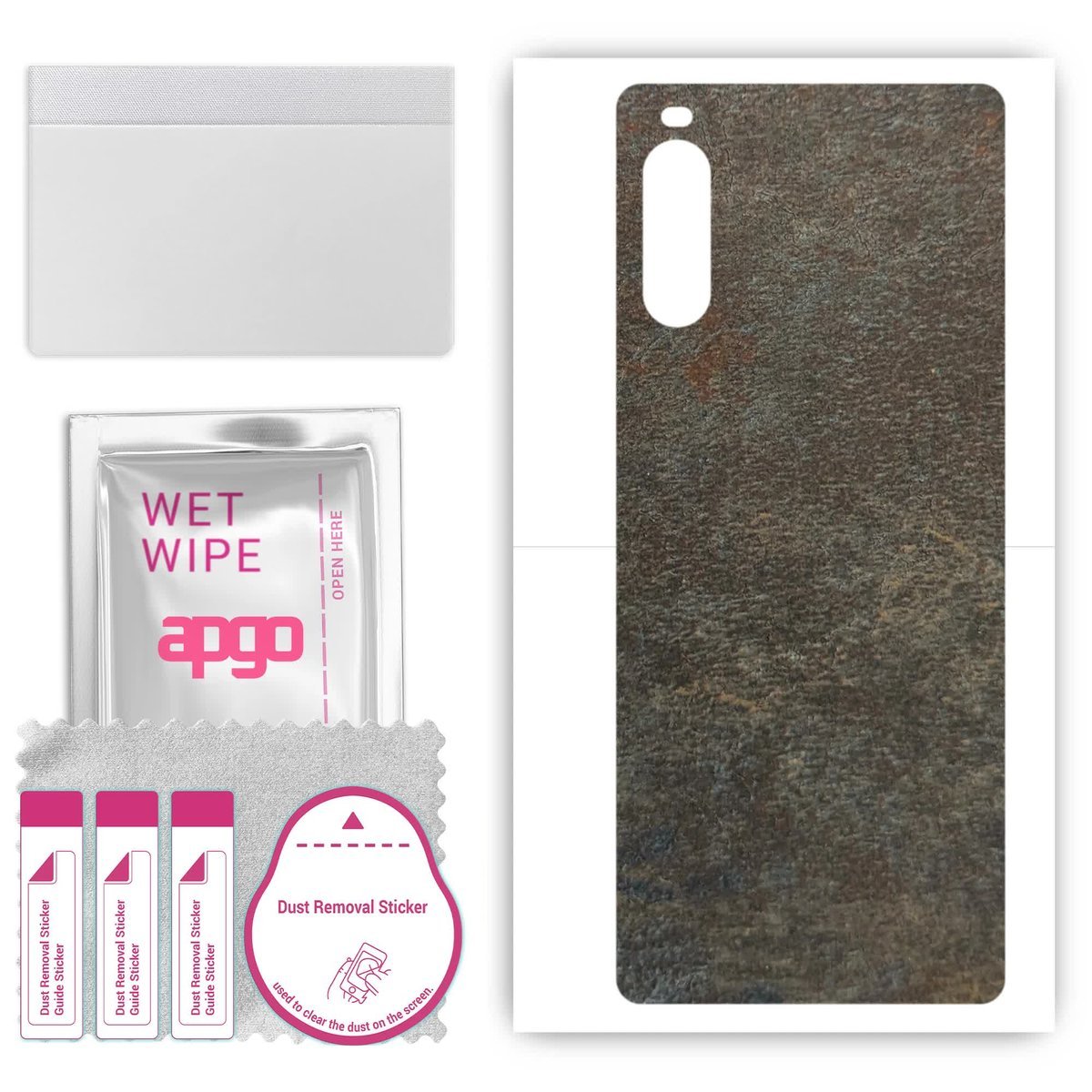 Folia naklejka skórka strukturalna na TYŁ do Sony Xperia 10 III SOG04 - Kamień Księżycowy - apgo SKINS