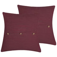 Poduszki dekoracyjne - 2 Poduszki Dekoracyjne W Paski 43 X 43 Cm Czerwone Campanula - miniaturka - grafika 1