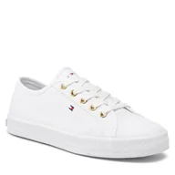 Trampki damskie - Tenisówki Tommy Hilfiger Essential Nautical Sneaker FW0FW06512 Biały - miniaturka - grafika 1