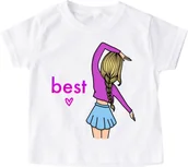 Koszulki dla dziewczynek - koszulka dla PRZYJACIÓŁKI BEST BLONDYNKA - miniaturka - grafika 1