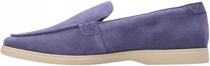 Clarks Męskie Mokasyny Zamszowe Fioletowe Z Jasną Podeszwą 45 J3A