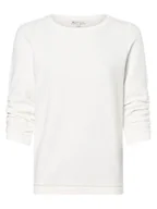 Bluzy damskie - Tom Tailor Denim - Damska bluza nierozpinana, biały - miniaturka - grafika 1