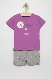 Piżamy damskie - Name it piżama dziecięca kolor fioletowy z nadrukiem - Name It - grafika 1