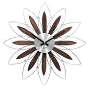 Zegary - Zegar ścienny Lavvu Crystal Flower LCT1110 brązowy, 49 cm - miniaturka - grafika 1