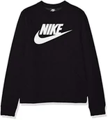 Bluzy dla chłopców - Nike Bluza chłopięca Sportswear Club Fleece czarny czarny/biały S - miniaturka - grafika 1