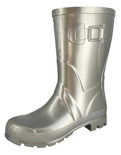 Beck Damskie kalosze Glossy, Platyna metaliczna, 39 EU