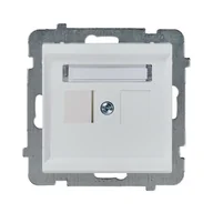Klawisze i ramki - Ospel Plakietka pojedynczego gniazda komputerowego SONATA Biały GPK-1R/p/00 - miniaturka - grafika 1