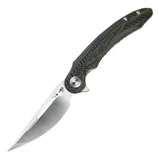 Nóż składany Bestech Irida Black/Green Carbon Fiber/G10, Satin 14C28N by Kombou (BG25F) - Noże - miniaturka - grafika 1
