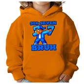Bluzy dla dziewczynek - BLUZA DZIECIĘCA Z KAPTUREM 67 SIX SEVEN BRUH 110-116 DLA DZIECKA PREZENT - miniaturka - grafika 1