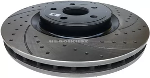 Przednia WIERCONA nacinana tarcza hamulcowa 380mm BLACK Dodge Durango SRT -2020 - Tarcze hamulcowe - miniaturka - grafika 1