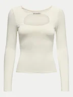 Bluzki damskie - ONLY Bluzka 15337499 Biały Slim Fit - miniaturka - grafika 1