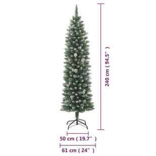 Lumarko Sztuczna, wąska choinka ze stojakiem, 240 cm, PVC - Choinki - miniaturka - grafika 8