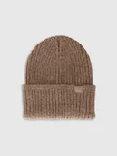 Czapki damskie - 4F Czapka zimowa z dodatkiem wełny damska - brązowa Uniwersalny - miniaturka - grafika 1