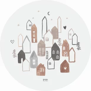 Mataa kauczukowa Scandi Town Circle / Gugu the Hero - Maty piankowe - miniaturka - grafika 1