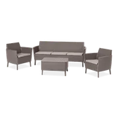 Meble ogrodowe - Salemo zestaw mebli ogrodowych 3+1 Cappucino - miniaturka - grafika 1