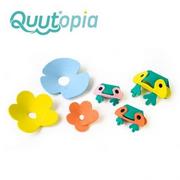Zabawki do kąpieli - Quut Zestaw puzzli piankowych 3D Quutopia Żabki - miniaturka - grafika 1