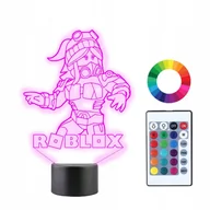 Lampy stojące - Lampka Nocna 3D Led ROBLOX DZIEWCZYNA - miniaturka - grafika 1