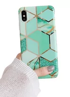 Etui i futerały do telefonów - Marble Cosmo Żelowe Etui Pokrowiec Marmur Xiaomi Redmi 9C Zielony - miniaturka - grafika 1