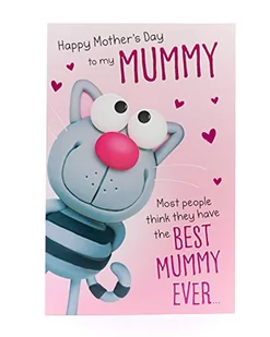 Karta na Dzień Matki Mumia - Karta Mumii na Dzień Matki - Karta na Dzień Matki od syna / od córki - kartka z okazji Dnia Matki dla mamy - urocza kartka na Dzień Matki z kotem - Kartki okolicznościowe i zaproszenia - miniaturka - grafika 1