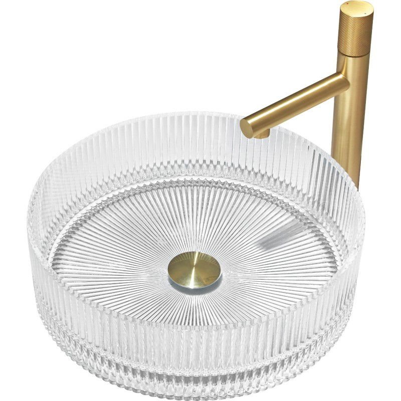 Mexen Eiva szklana umywalka nablatowa 39 x 39 cm, transparent - 24163900