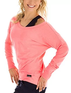 Bluzki damskie - WINSHAPE WINSHAPE Damska koszulka z długim rękawem, do spędzania wolnego czasu, sportu, tańca, fitnessu, z długim rękawem, neonowy koral, L WS2_Neon Coral_L - grafika 1