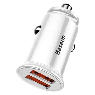 Baseus Baseus Circular inteligentna ładowarka samochodowa 2x USB QC3.0 Quick Charge 3.0 SCP AFC 30W biały (CCALL-YD02) hurtel-46979-0 - Ładowarki samochodowe - miniaturka - grafika 17