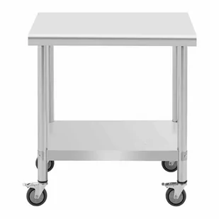 Stół ze stali nierdzewnej na kółkach - 60 x 80 cm - 135 kg ROYAL CATERING 10012807 RCAT-80/60-W - Meble gastronomiczne - miniaturka - grafika 3