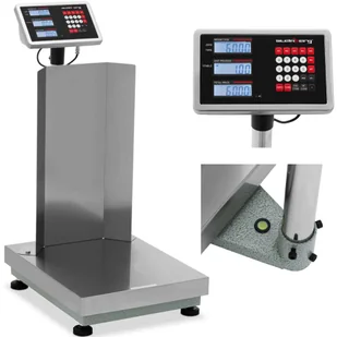 Steinberg Systems Waga platformowa - 60 kg / 0,005 kg - 400 x 500 mm - tylna ściana SBS-PF-60/2SS - Wagi specjalistyczne - miniaturka - grafika 1