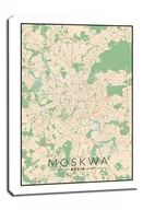 Obrazy i zdjęcia na płótnie - Moskwa mapa kolorowa - obraz na płótnie Wymiar do wyboru: 40x50 cm - miniaturka - grafika 1