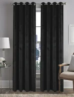 Zasłony - Zasłony welurowe 140x250 czarne przelotka - miniaturka - grafika 1