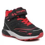 Buty dla dziewczynek - Trekkingi KangaRoos K-Hk Treak Mid Wv Rtx 18943 000 5053 Jet Black/Fiery Red - miniaturka - grafika 1