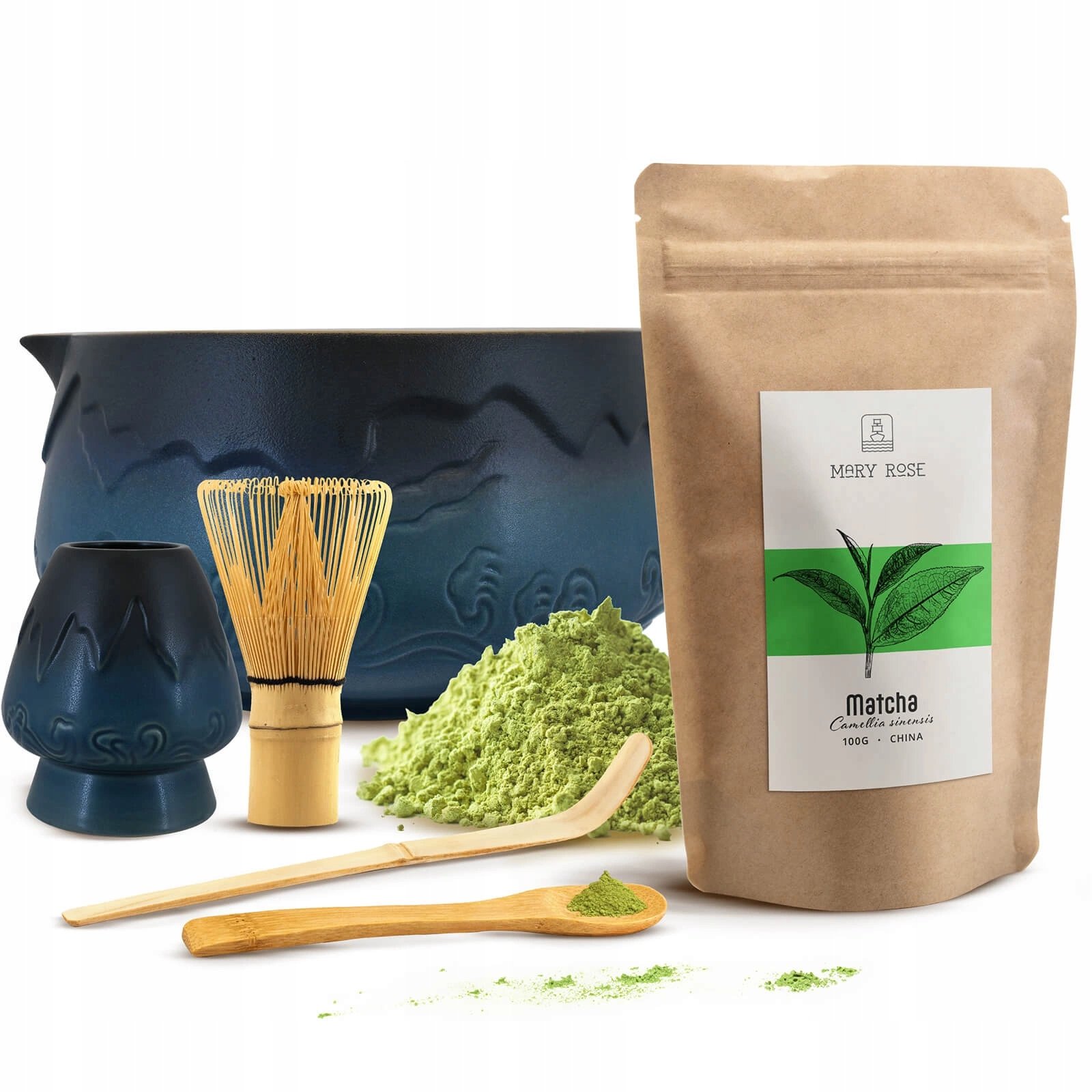 Zestaw akcesoriów do parzenia herbaty Matcha Matchawan Kusenaoshi Mountain
