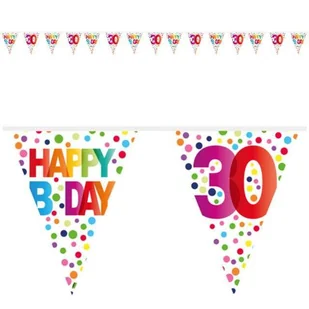 Folat Baner flagi "30 Urodziny - Tęczowe Kropki", FOLAT, 1000 cm FL27130 - Gadżety dla niej i dla niego - miniaturka - grafika 2