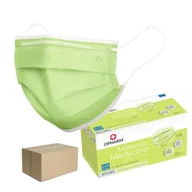 Maseczki ochronne i antywirusowe - Kolorowa maseczka chirurgiczna medyczna 3-warstwy typ IIR limonkowa zielona 50 szt x 24op - miniaturka - grafika 1