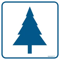 Systemy ekspozycyjne i znaki informacyjne - RA093 DRZEWA IGLASTE, PN - PŁYTA PCV 1MM; (300X300MM) - miniaturka - grafika 1