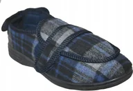 Kapcie męskie - Jo&joe Kapcie Męskie Wielokolorowe w Kratkę 44 Jom - miniaturka - grafika 1