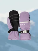 Rękawiczki sportowe damskie - 4F Rękawiczki snowboardowe Thinsulate membrana 10000 damskie - fioletowe XL - miniaturka - grafika 1